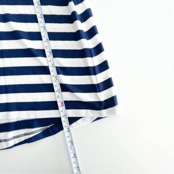 Gap Softspun Striped Dress Navy White Women's M Tall Double Spaghetti Strap NWT - Picture 5 of 7